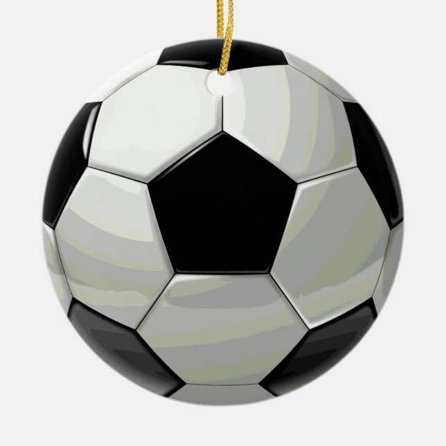 Soccer Unique Artwork Ceramic Ornament (Front)