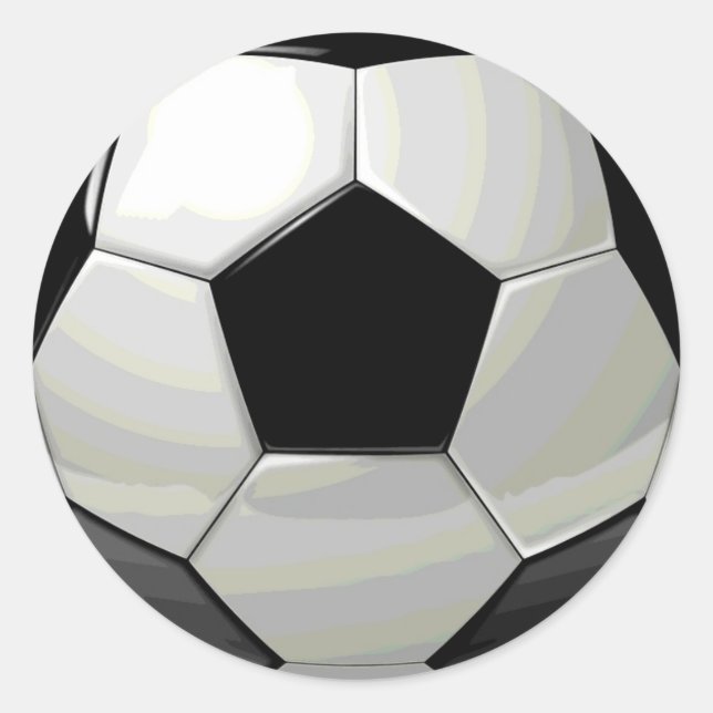 Soccer Unique Artwork Classic Round Sticker (Front)