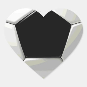 Soccer Unique Artwork Heart Sticker