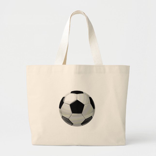 Soccer Unique Artwork Large Tote Bag (Front)