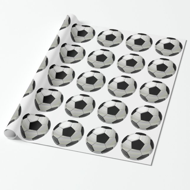 Soccer Unique Artwork Wrapping Paper (Unrolled)