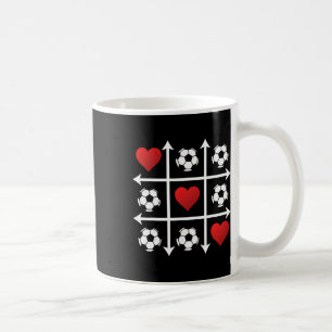 Soccer Valentine Heart Tic Tac Toe Love Player Mum Coffee Mug