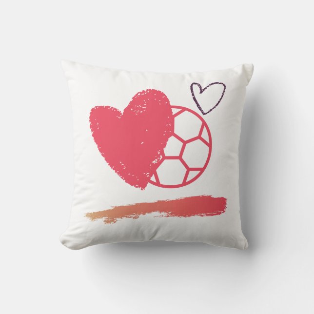 Soccer Valentine Poliester Pillow (Front)