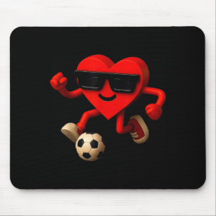 Soccer Valentines Day Cute Funny Heart Boys Girls  Mouse Pad