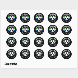 Soccer Vibes Classic Round Sticker