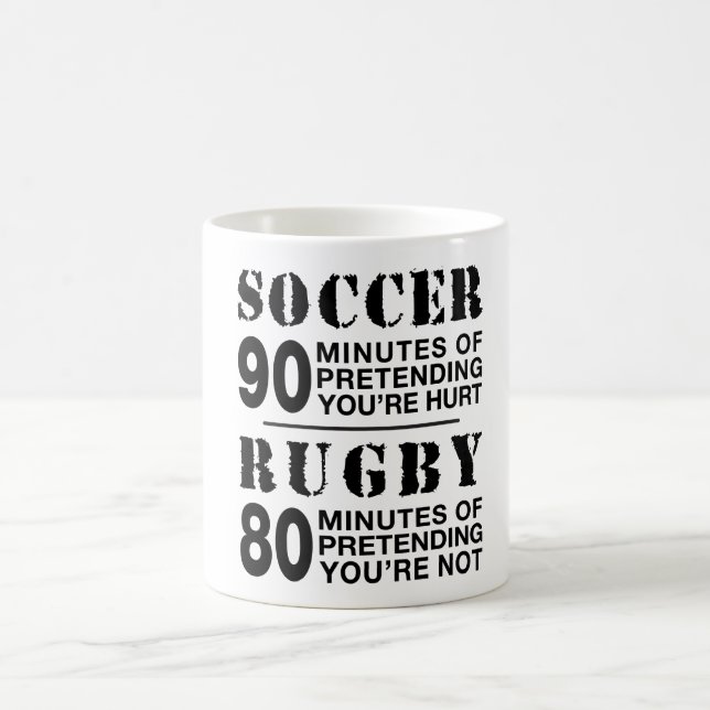 Soccer vs Rugby Coffee Mug (Center)