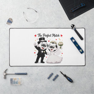Soccer Wedding Couple Desk Mat
