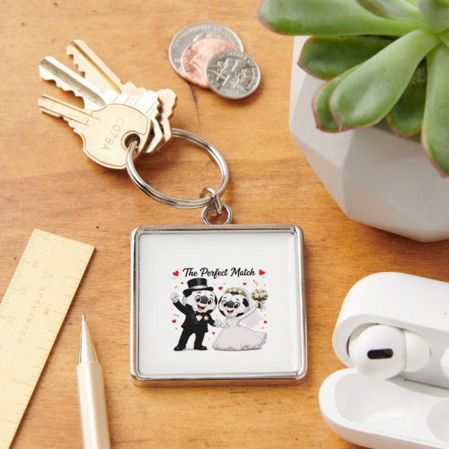  Soccer Wedding Couple Key Ring (Desk)