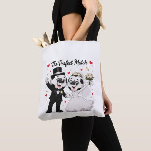 Soccer Wedding Couple Tote Bag