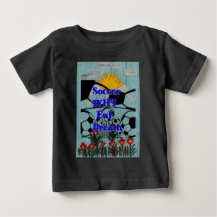 Soccer WIFI Eat Dream – Fun Sports Art Print Baby T-Shirt