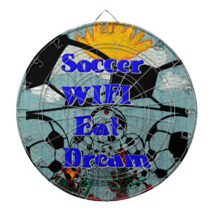 Soccer WIFI Eat Dream – Fun Sports Art Print Dartboard