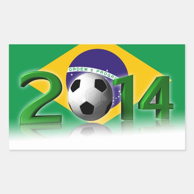 Soccer World Championship 2014 Rectangular Sticker (Front)