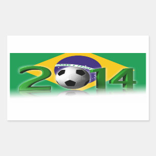 Soccer World Championship 2014 Rectangular Sticker