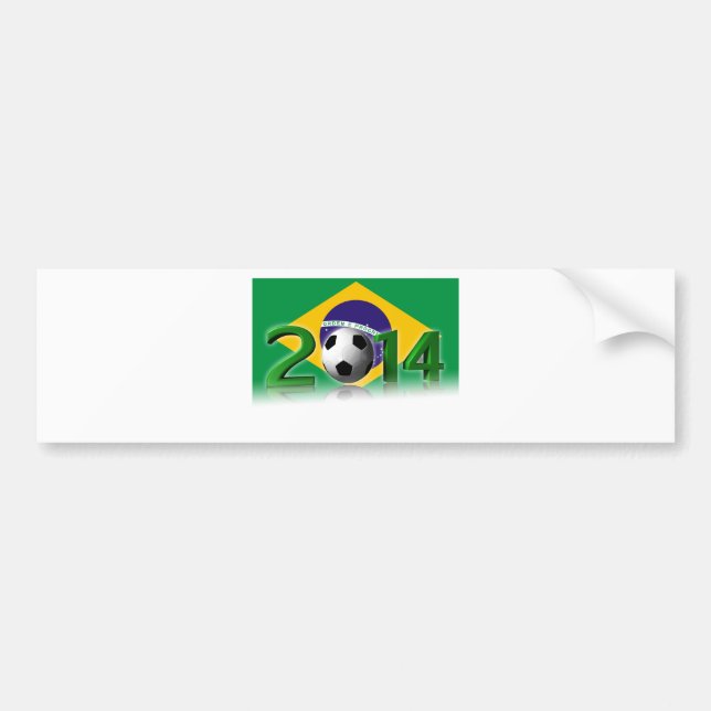 Soccer World Cup 2014 Bumper Sticker (Front)