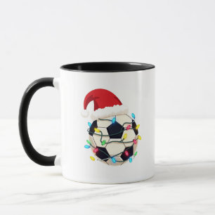 Soccer Wrapped in Christmas Lights Soccer Player  Mug
