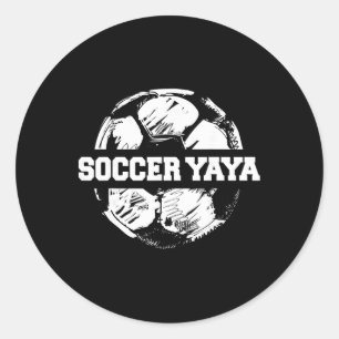 Soccer Yaya Funny Greek Grandma Sketch Split Socce Classic Round Sticker