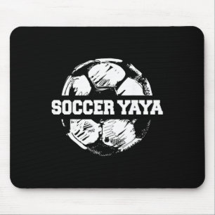 Soccer Yaya Funny Greek Grandma Sketch Split Socce Mouse Pad