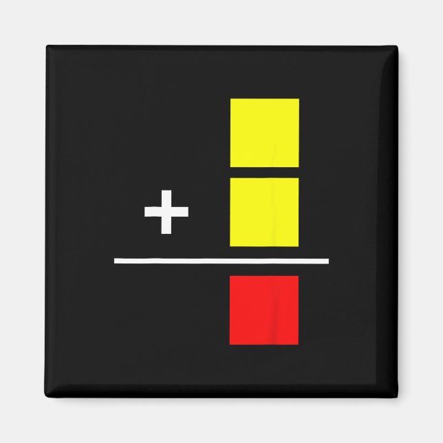 Soccer Yellow Red Card Footll Referee Funny Rules  Magnet (Front)