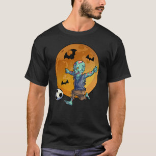 Soccer Zombie Halloween Men Boys Soccer Halloween T-Shirt