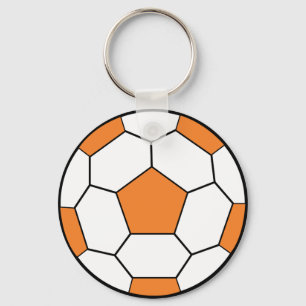 soccerball-orange key ring