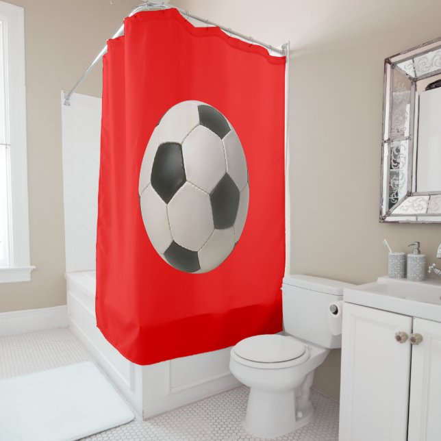 Soccerball Shower Curtain (In Situ)