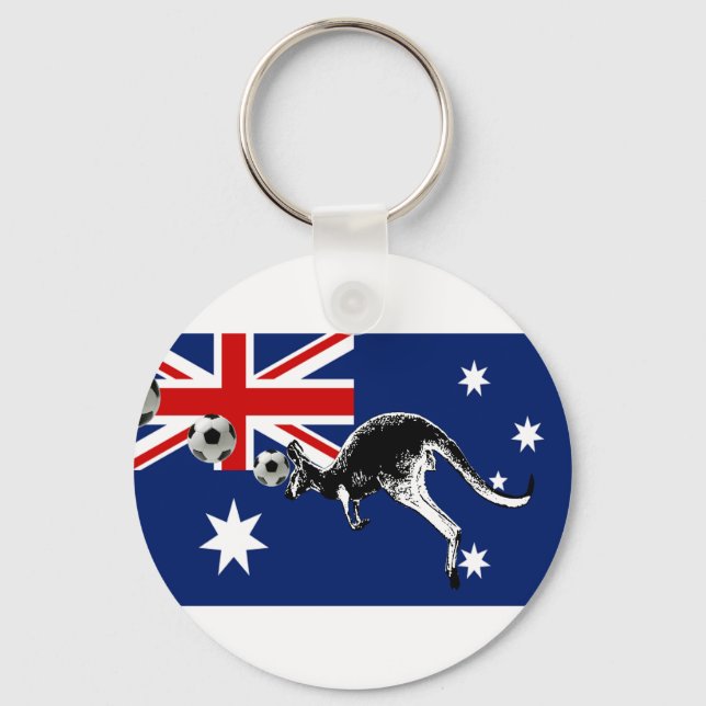 socceroos flag of Australia gifts Key Ring (Front)