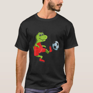 Soccersaurus T Rex Dinosaur Soccer T Rex Player Fa T-Shirt