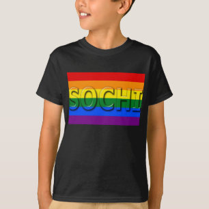 SOCHI Gay Pride Flag T-Shirt