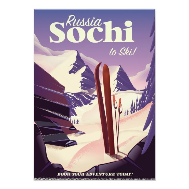 Sochi Russia Ski travel poster (Front)
