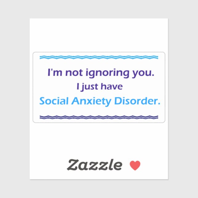 Social Anxiety Disorder Ignoring You (Sheet)