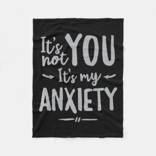 Social Anxiety Mental Health Awareness Not You Fleece Blanket