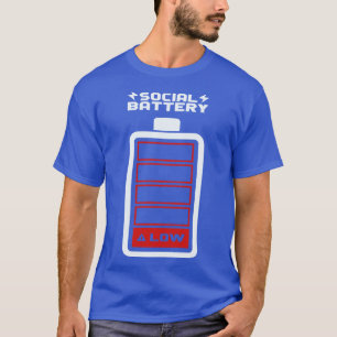 Social Battery LOW by Tobe Fonseca T-Shirt