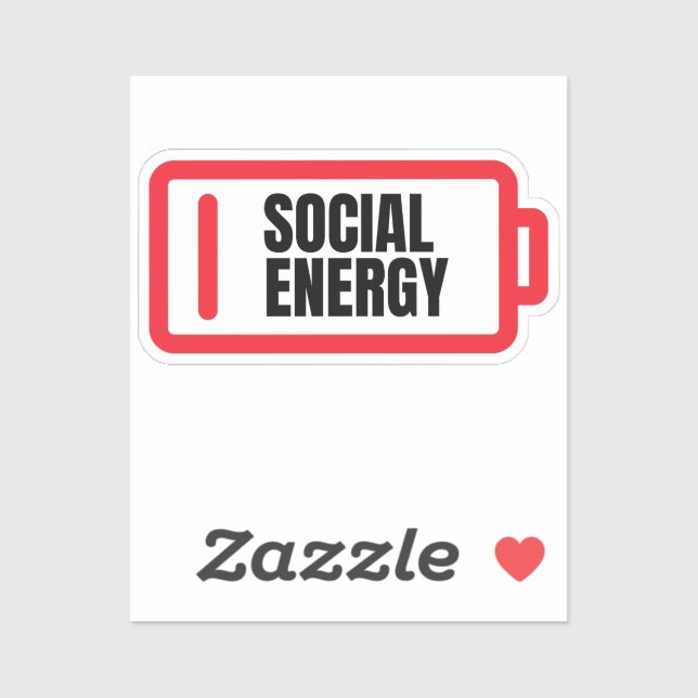Social Battery Social Energy Introvert  (Sheet)