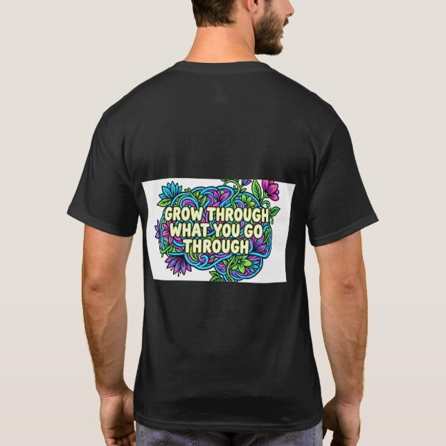 Social Battery Zero Introvert Cat Front Brain Back T-Shirt (Back)
