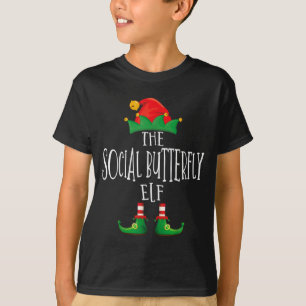 Social Butterfly Elf Shirt Family Matching Group C
