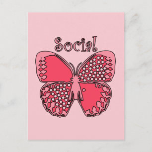 Social Butterfly Postcard