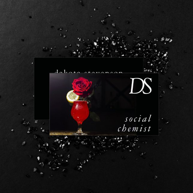 Social Chemist | Modern Event or Party Bartender Business Card (Creator Uploaded)