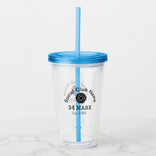 Social club name add team player name date year ma acrylic tumbler