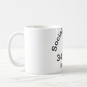 Social club name add team player name date year ma coffee mug