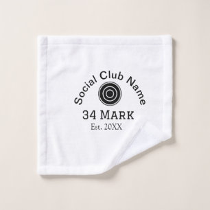 Social club name add team player name date year ma wash cloth