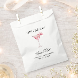 Social Club Pink Cocktail Hangover Kit Bach Party Favour Bag