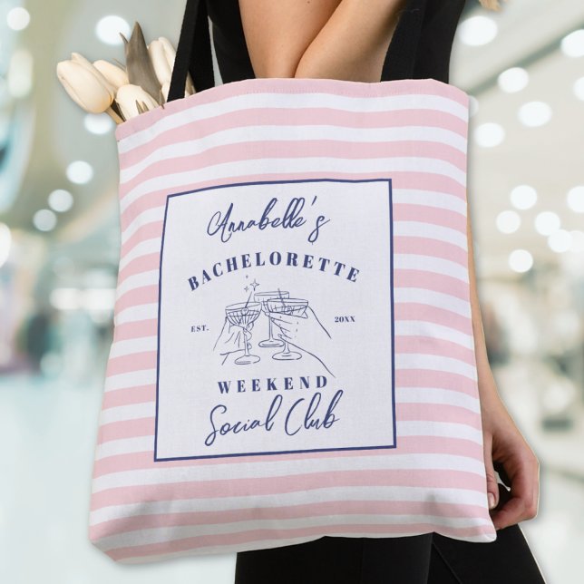 Social Club Preppy Bachelorette Party Tote Bag (Social Club Preppy Bachelorette Party Tote Bag)