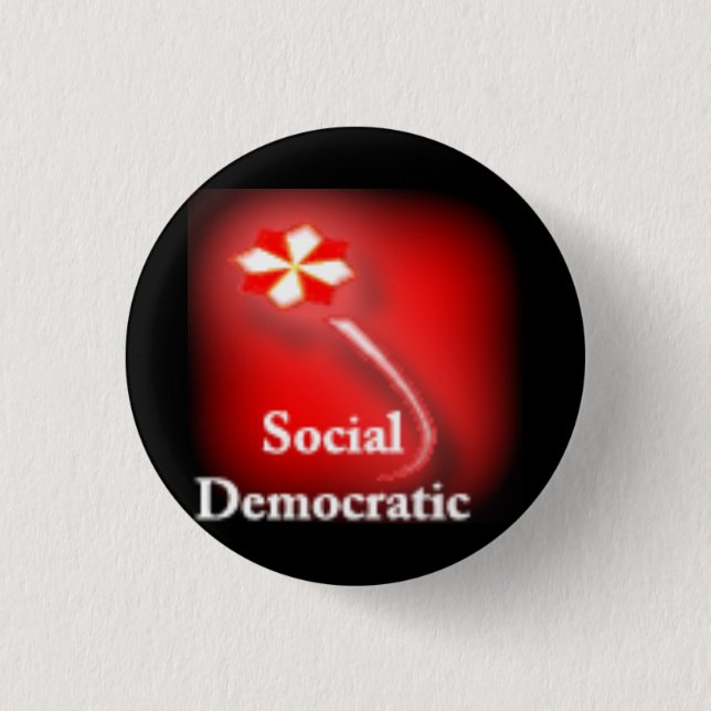 Social Democratic Party Logo 3 Cm Round Badge (Front)