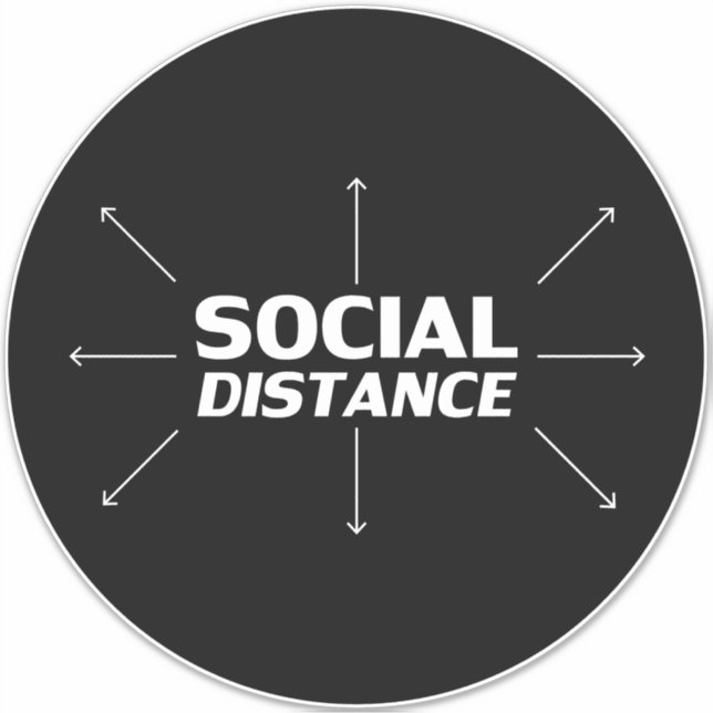 "Social Distance" Covid 19 Large Floor Circle (Front)