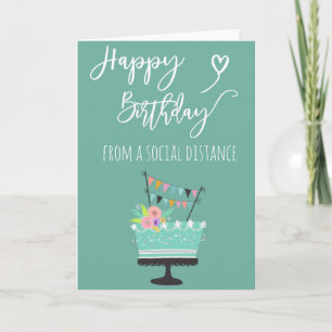 Social Distance Happy Birthday Covid-19 Card
