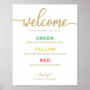 Social Distance Wristband Wedding Sign