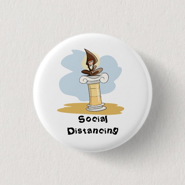 Social Distancing 3 Cm Round Badge (Front)