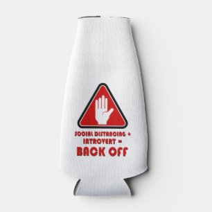 Social Distancing and Introvert, Back Off Bottle Cooler