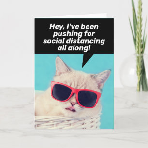 Social Distancing Cat- Encouragement and Coping Card