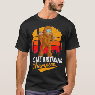 Social Distancing Champion Introvert Cryptozoology T-Shirt